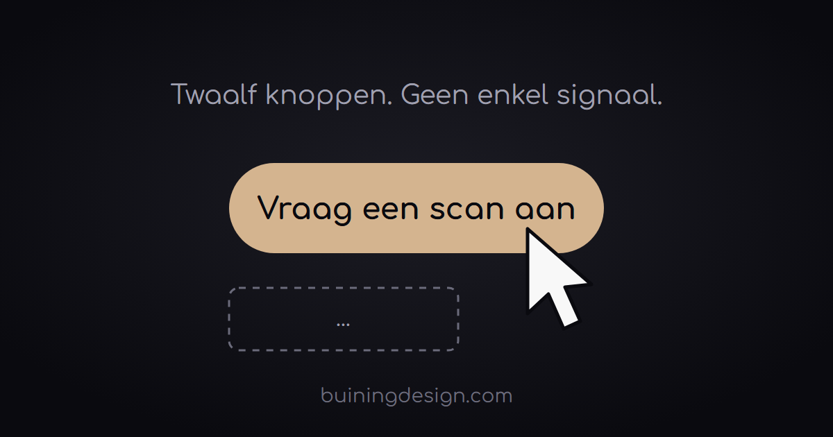 Een aanvraagknop waar niets gebeurt na de klik
